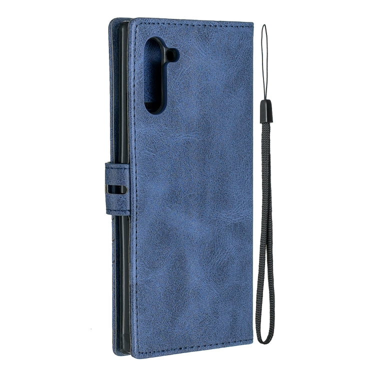 For Galaxy Note 10 Matching Color Frosted Texture Horizontal Flip PU Leather Case with Holder & Card Slots & Lanyard