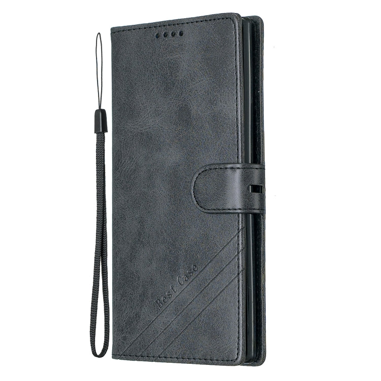 For Galaxy Note 10 Pro Matching Color Frosted Texture Horizontal Flip PU Leather Case with Holder & Card Slots & Lanyard