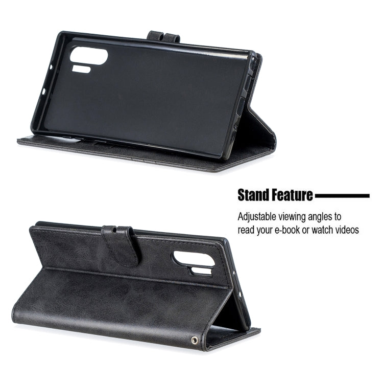 For Galaxy Note 10 Pro Matching Color Frosted Texture Horizontal Flip PU Leather Case with Holder & Card Slots & Lanyard