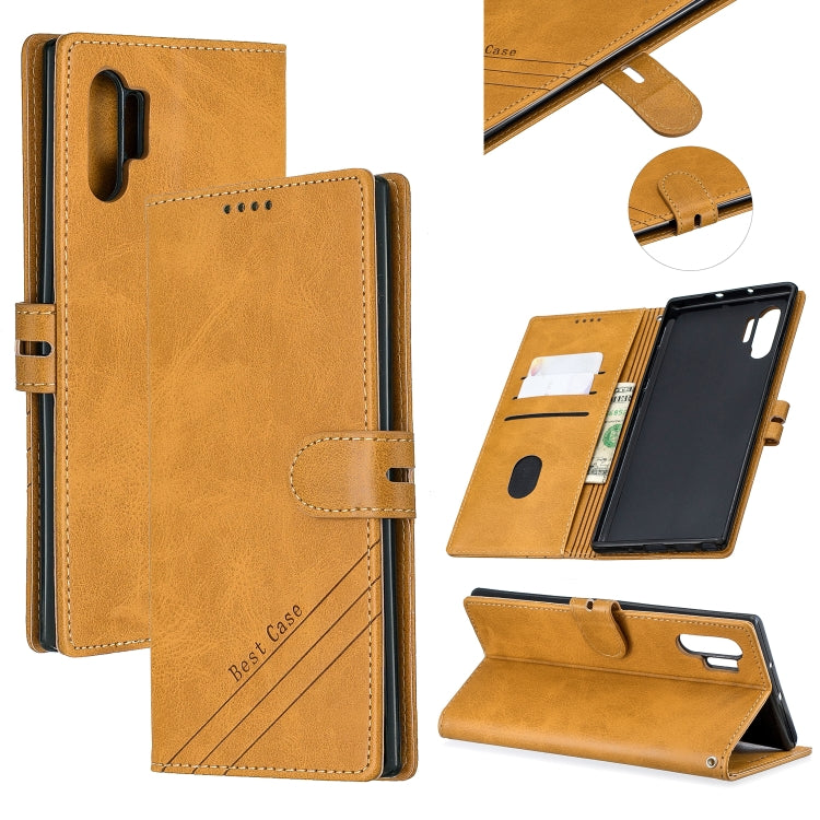 For Galaxy Note 10 Pro Matching Color Frosted Texture Horizontal Flip PU Leather Case with Holder & Card Slots & Lanyard