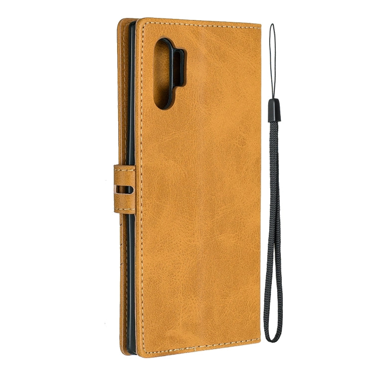 For Galaxy Note 10 Pro Matching Color Frosted Texture Horizontal Flip PU Leather Case with Holder & Card Slots & Lanyard
