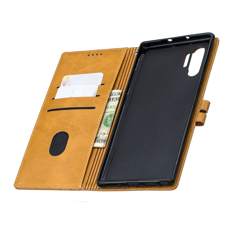 For Galaxy Note 10 Pro Matching Color Frosted Texture Horizontal Flip PU Leather Case with Holder & Card Slots & Lanyard