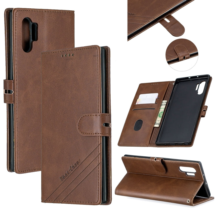 For Galaxy Note 10 Pro Matching Color Frosted Texture Horizontal Flip PU Leather Case with Holder & Card Slots & Lanyard