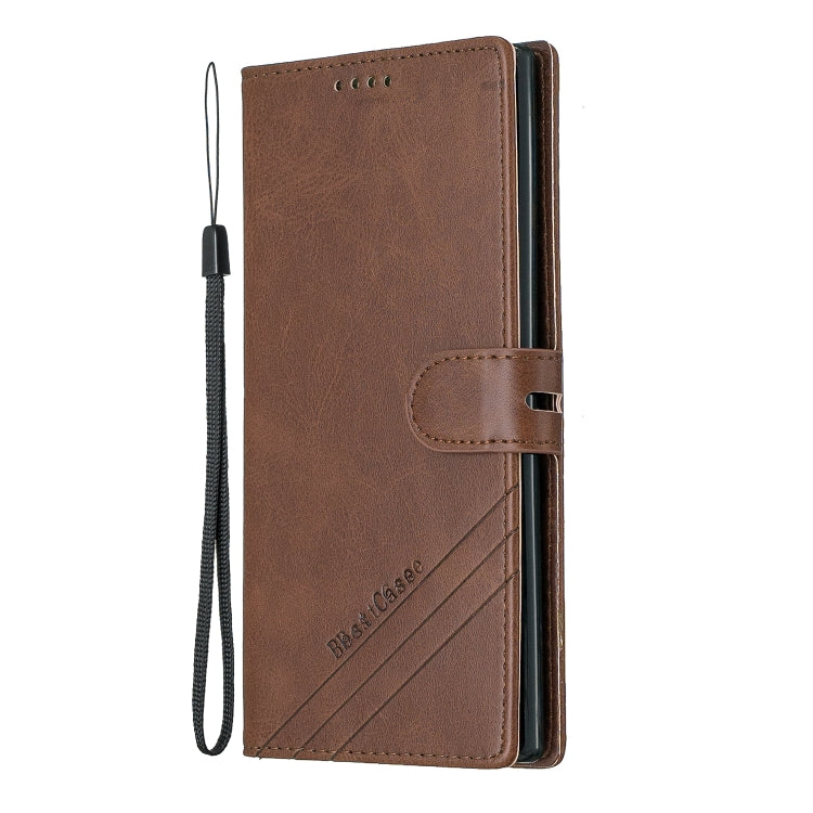 For Galaxy Note 10 Pro Matching Color Frosted Texture Horizontal Flip PU Leather Case with Holder & Card Slots & Lanyard