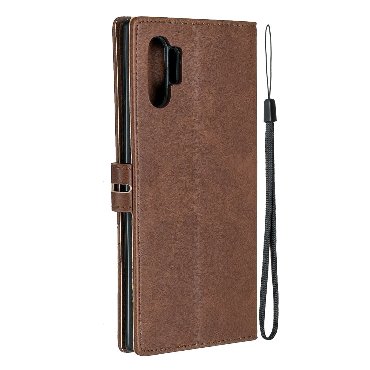 For Galaxy Note 10 Pro Matching Color Frosted Texture Horizontal Flip PU Leather Case with Holder & Card Slots & Lanyard