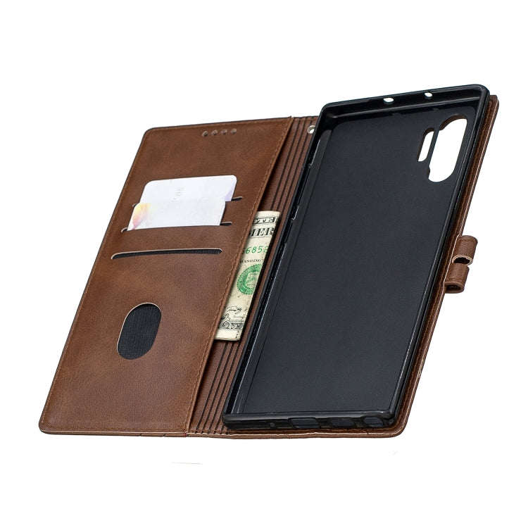 For Galaxy Note 10 Pro Matching Color Frosted Texture Horizontal Flip PU Leather Case with Holder & Card Slots & Lanyard