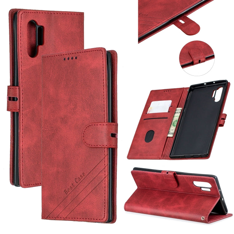 For Galaxy Note 10 Pro Matching Color Frosted Texture Horizontal Flip PU Leather Case with Holder & Card Slots & Lanyard
