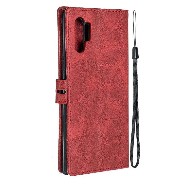For Galaxy Note 10 Pro Matching Color Frosted Texture Horizontal Flip PU Leather Case with Holder & Card Slots & Lanyard
