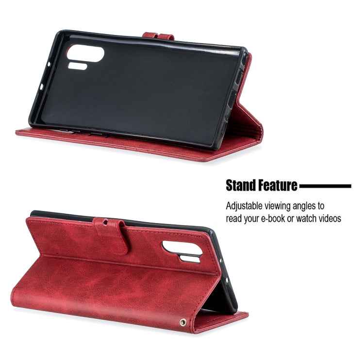 For Galaxy Note 10 Pro Matching Color Frosted Texture Horizontal Flip PU Leather Case with Holder & Card Slots & Lanyard