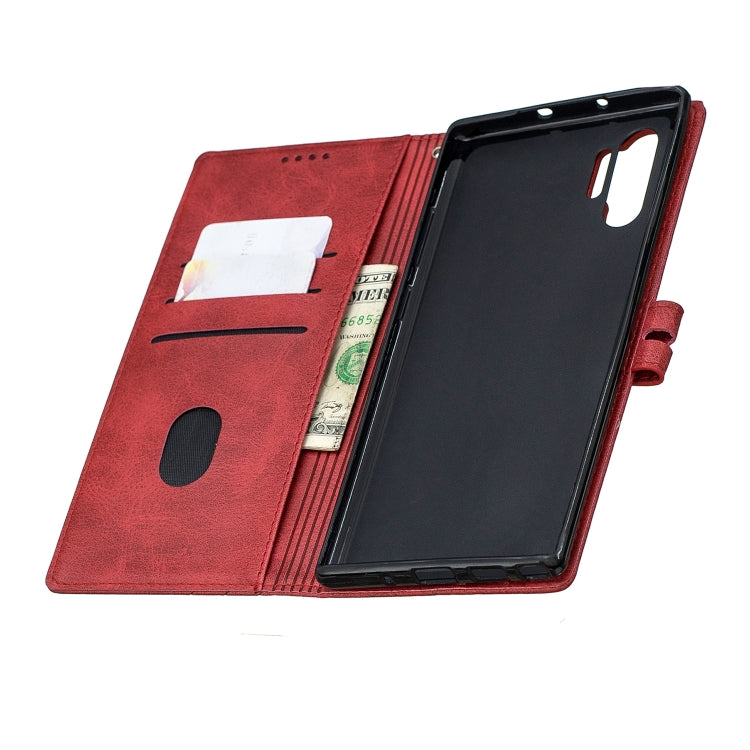 For Galaxy Note 10 Pro Matching Color Frosted Texture Horizontal Flip PU Leather Case with Holder & Card Slots & Lanyard