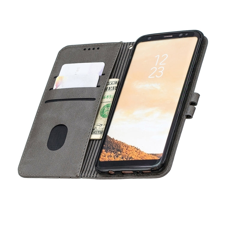 For Galaxy S8 Matching Color Frosted Texture Horizontal Flip PU Leather Case with Holder & Card Slots & Lanyard