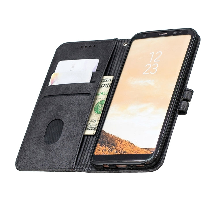 For Galaxy S8 Plus Matching Color Frosted Texture Horizontal Flip PU Leather Case with Holder & Card Slots & Lanyard