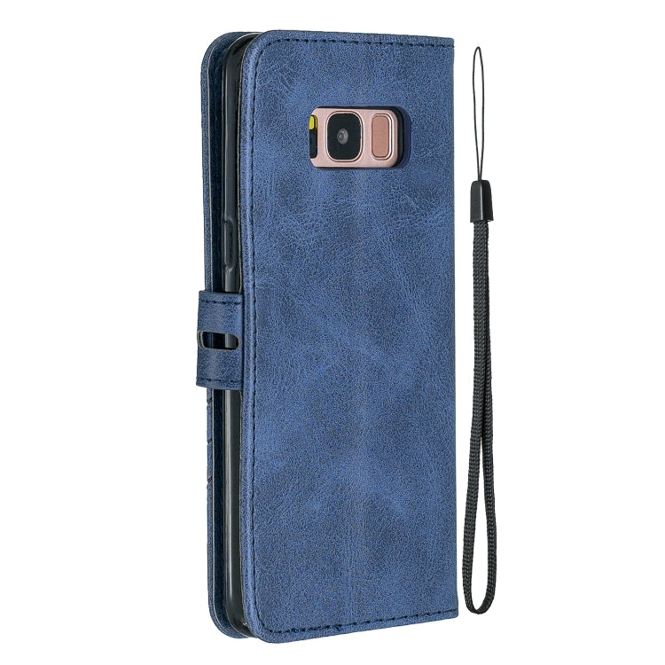 For Galaxy S8 Plus Matching Color Frosted Texture Horizontal Flip PU Leather Case with Holder & Card Slots & Lanyard