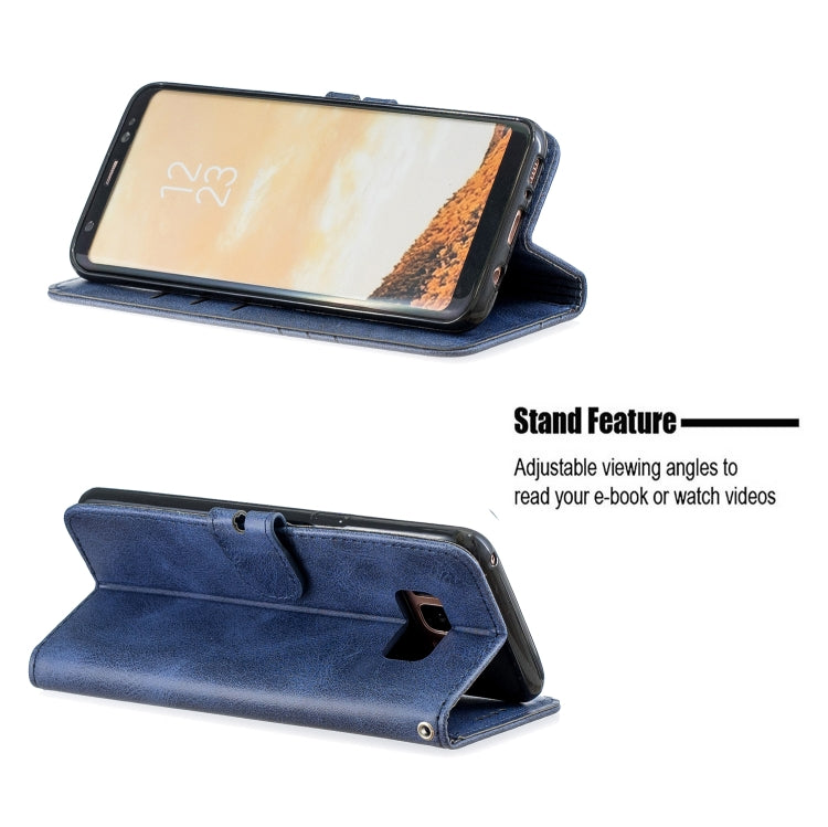 For Galaxy S8 Plus Matching Color Frosted Texture Horizontal Flip PU Leather Case with Holder & Card Slots & Lanyard