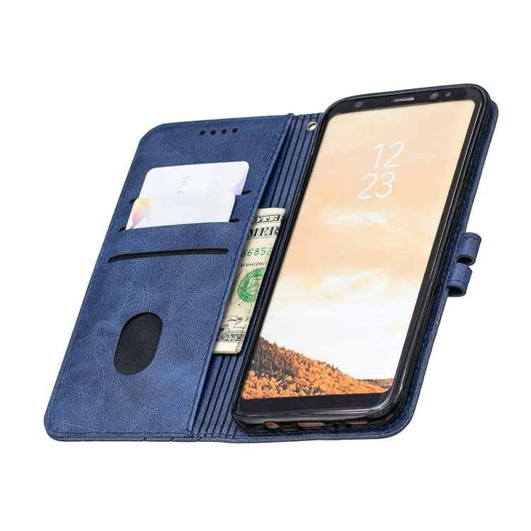 For Galaxy S8 Plus Matching Color Frosted Texture Horizontal Flip PU Leather Case with Holder & Card Slots & Lanyard