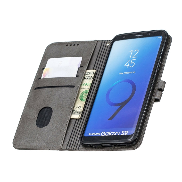For Galaxy S9 Matching Color Frosted Texture Horizontal Flip PU Leather Case with Holder & Card Slots & Lanyard