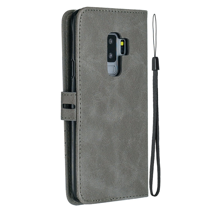 For Galaxy S9 Plus Matching Color Frosted Texture Horizontal Flip PU Leather Case with Holder & Card Slots & Lanyard