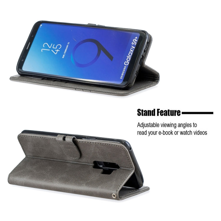 For Galaxy S9 Plus Matching Color Frosted Texture Horizontal Flip PU Leather Case with Holder & Card Slots & Lanyard