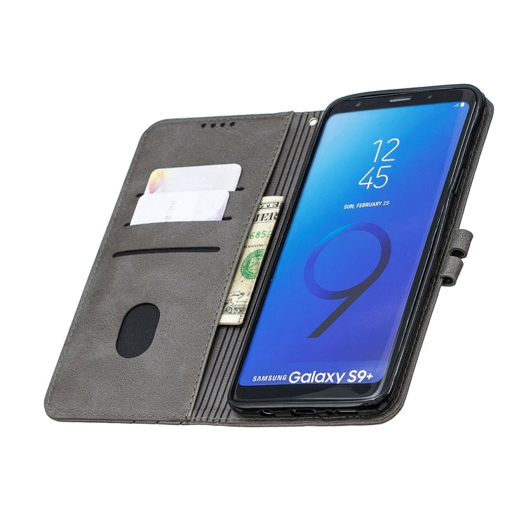 For Galaxy S9 Plus Matching Color Frosted Texture Horizontal Flip PU Leather Case with Holder & Card Slots & Lanyard