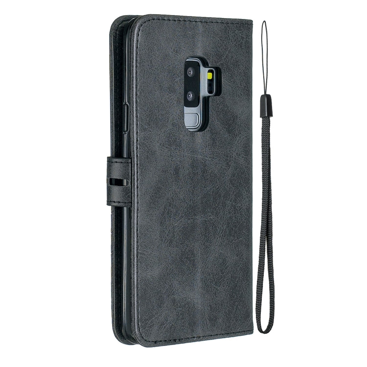 For Galaxy S9 Plus Matching Color Frosted Texture Horizontal Flip PU Leather Case with Holder & Card Slots & Lanyard