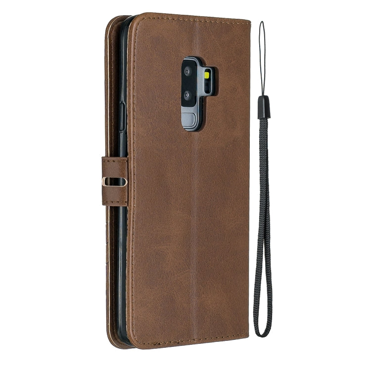 For Galaxy S9 Plus Matching Color Frosted Texture Horizontal Flip PU Leather Case with Holder & Card Slots & Lanyard