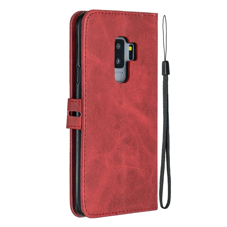 For Galaxy S9 Plus Matching Color Frosted Texture Horizontal Flip PU Leather Case with Holder & Card Slots & Lanyard