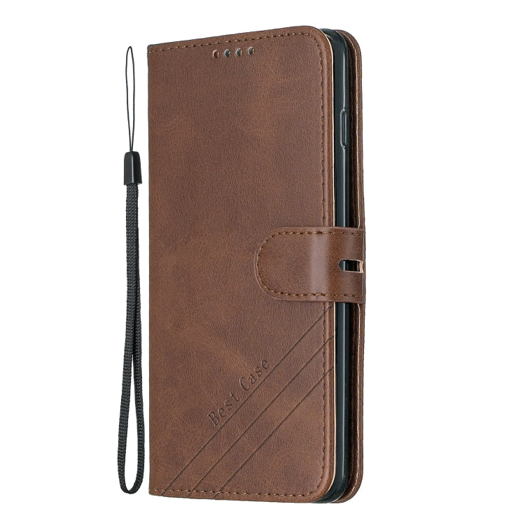 For Galaxy S10 Matching Color Frosted Texture Horizontal Flip PU Leather Case with Holder & Card Slots & Lanyard