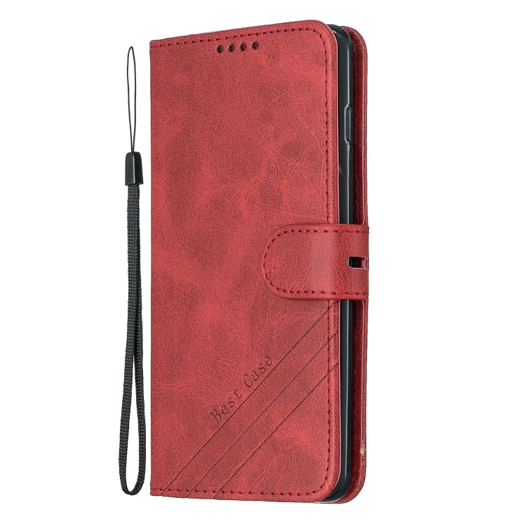 For Galaxy S10 Matching Color Frosted Texture Horizontal Flip PU Leather Case with Holder & Card Slots & Lanyard