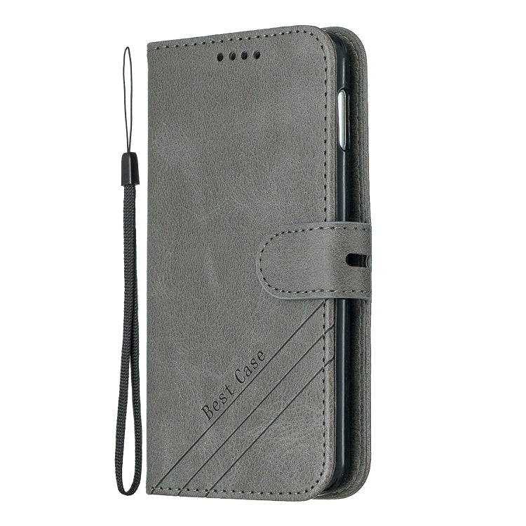 For Galaxy S10E Matching Color Frosted Texture Horizontal Flip PU Leather Case with Holder & Card Slots & Lanyard