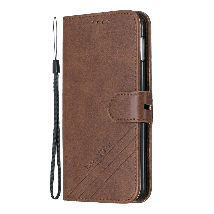 For Galaxy S10E Matching Color Frosted Texture Horizontal Flip PU Leather Case with Holder & Card Slots & Lanyard