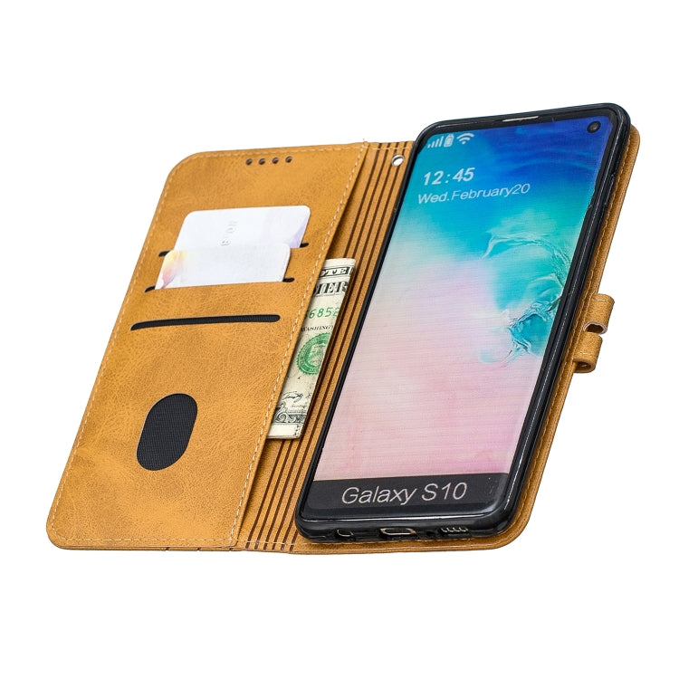 For Galaxy S10 Plus Matching Color Frosted Texture Horizontal Flip PU Leather Case with Holder & Card Slots & Lanyard