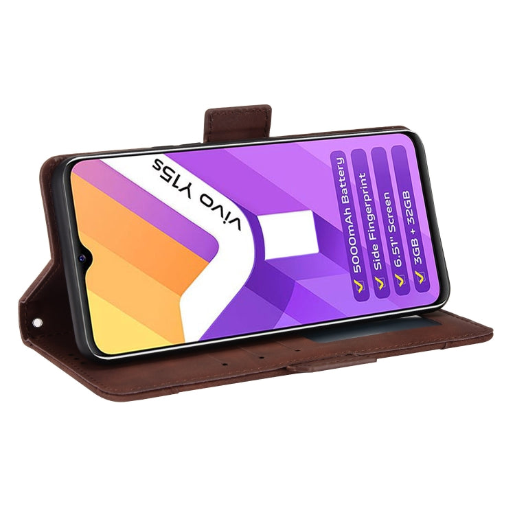 For vivo Y15s 2021 / Y15a Skin Feel Calf Pattern Leather Phone Case