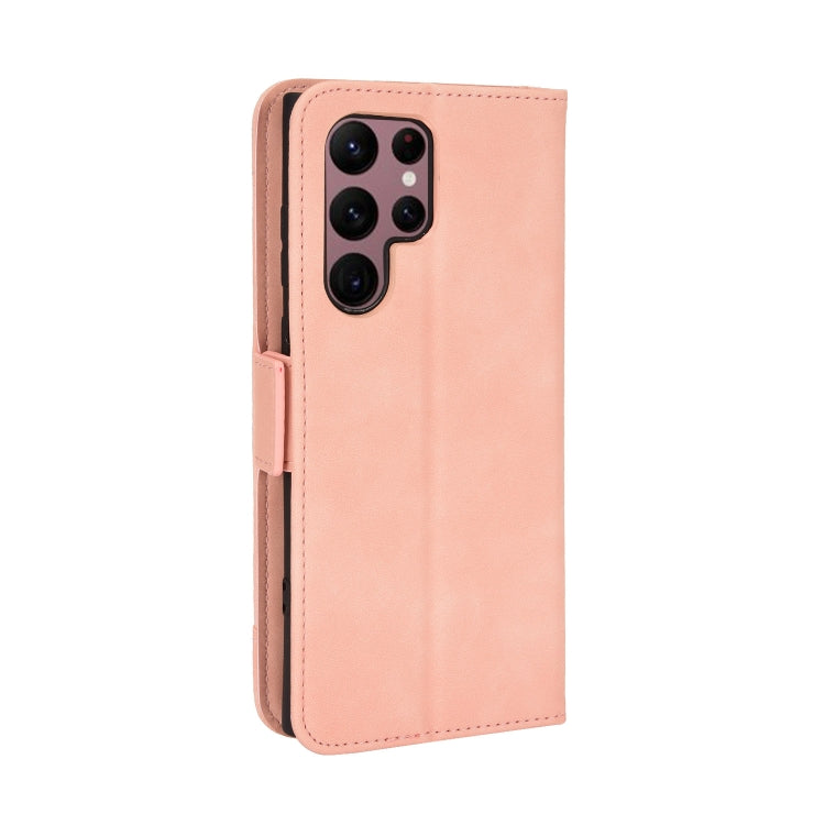 For Samsung Galaxy S22 Ultra 5G Skin Feel Calf Pattern Leather Phone Case