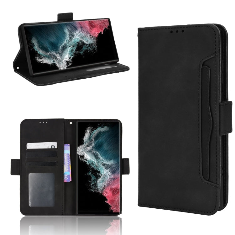 For Samsung Galaxy S22 Ultra 5G Skin Feel Calf Pattern Leather Phone Case