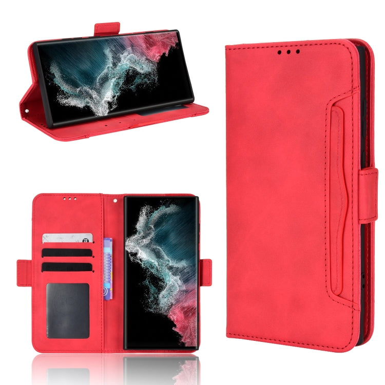 For Samsung Galaxy S22 Ultra 5G Skin Feel Calf Pattern Leather Phone Case
