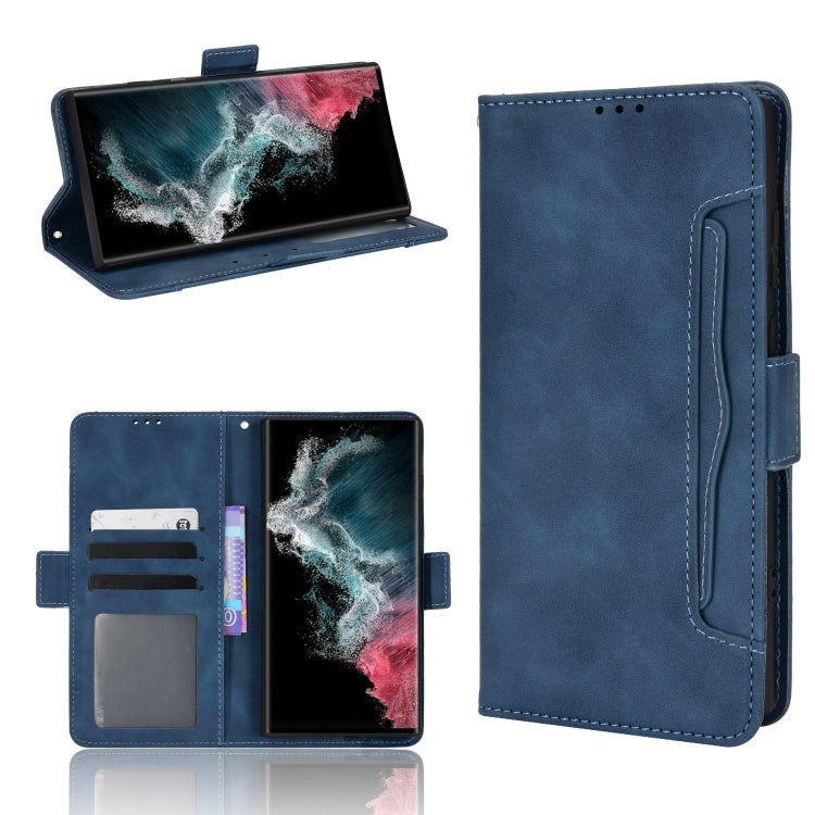 For Samsung Galaxy S22 Ultra 5G Skin Feel Calf Pattern Leather Phone Case
