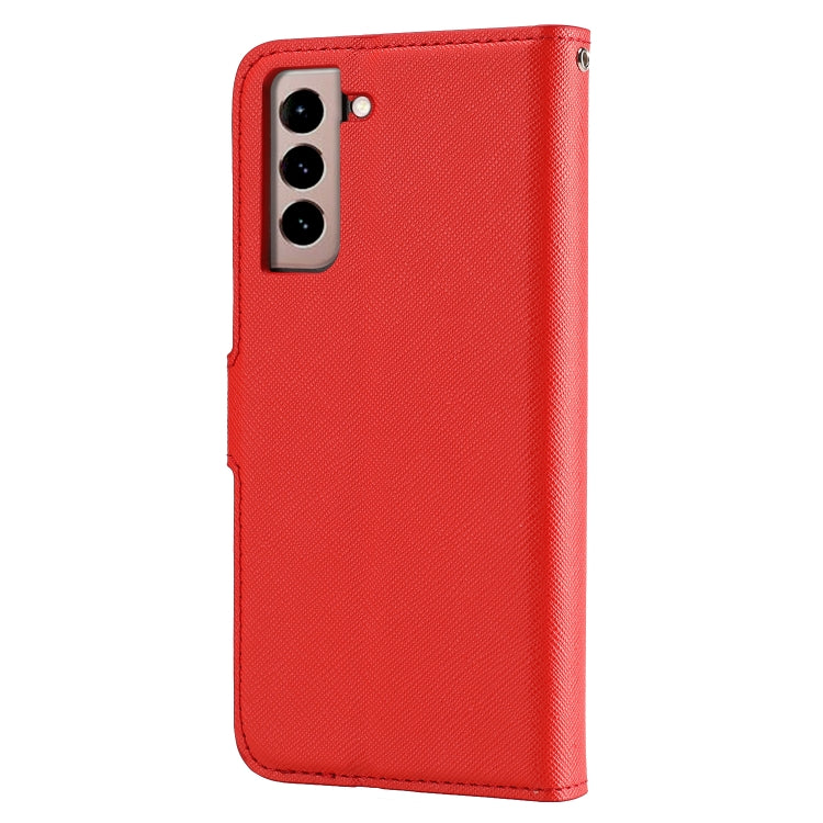 For Samsung Galaxy S21 5G Cross Texture Detachable Leather Phone Case