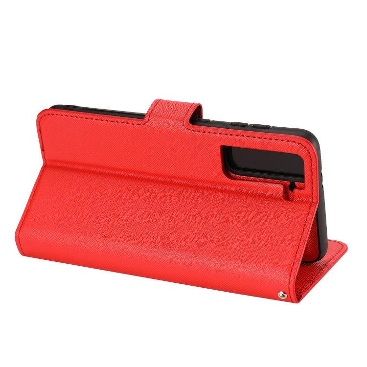 For Samsung Galaxy S21 5G Cross Texture Detachable Leather Phone Case