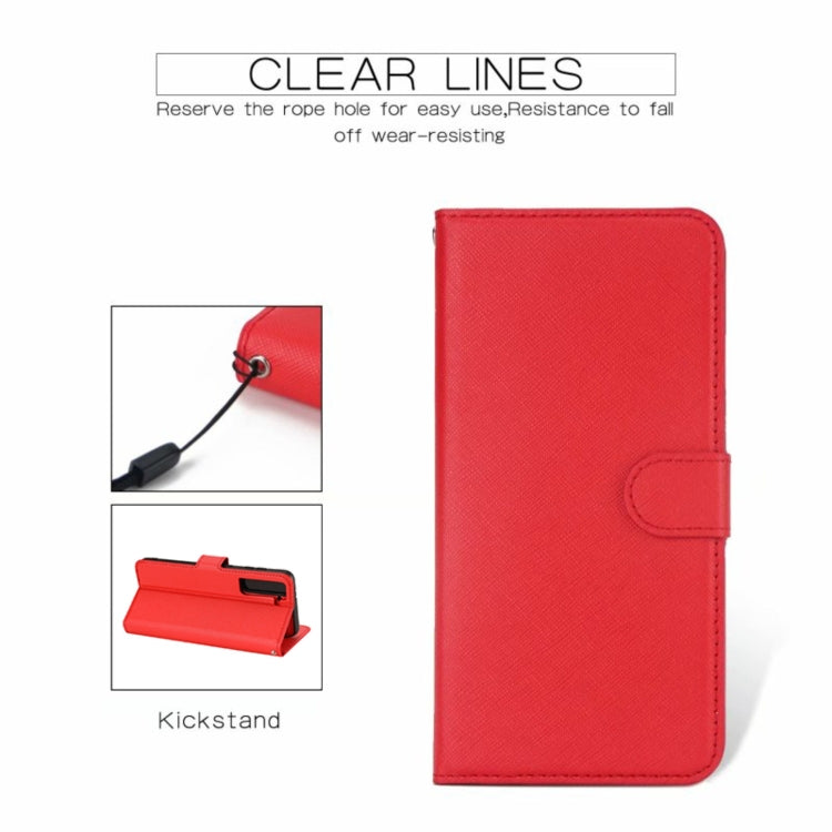 For Samsung Galaxy S21 5G Cross Texture Detachable Leather Phone Case