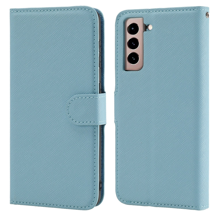 For Samsung Galaxy S21 5G Cross Texture Detachable Leather Phone Case