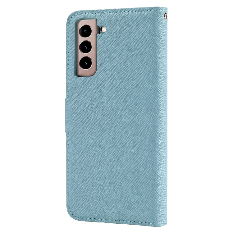 For Samsung Galaxy S21 5G Cross Texture Detachable Leather Phone Case