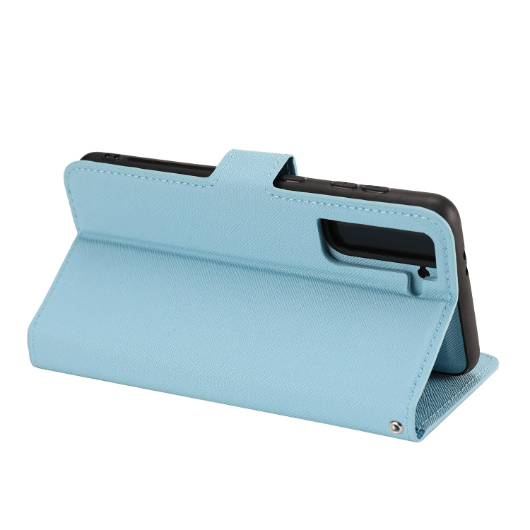 For Samsung Galaxy S21 5G Cross Texture Detachable Leather Phone Case