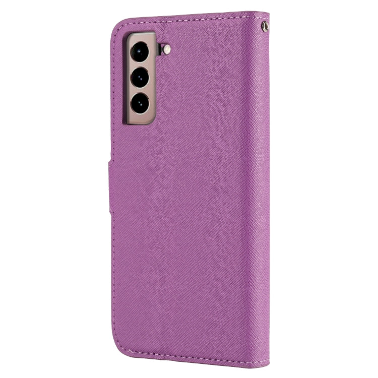 For Samsung Galaxy S21 5G Cross Texture Detachable Leather Phone Case