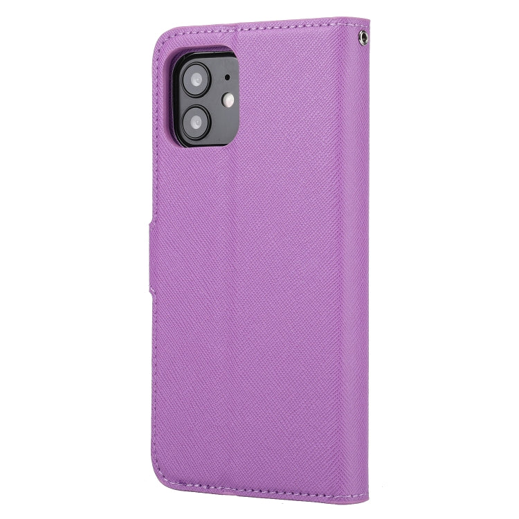 For iPhone 12 / 12 Pro Cross Texture Detachable Leather Phone Case