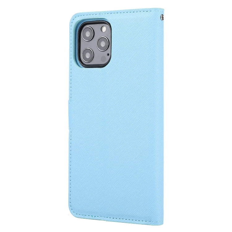 For iPhone 12 Pro Max Cross Texture Detachable Leather Phone Case