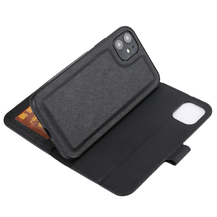 For iPhone 11 Pro Cross Texture Detachable Leather Phone Case