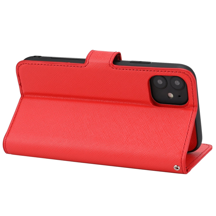 For iPhone 11 Pro Cross Texture Detachable Leather Phone Case