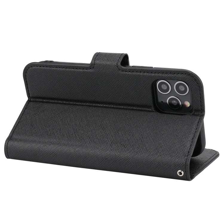 For iPhone 11 Pro Max Cross Texture Detachable Leather Phone Case