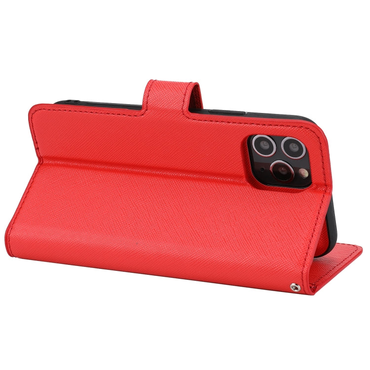 For iPhone 11 Pro Max Cross Texture Detachable Leather Phone Case