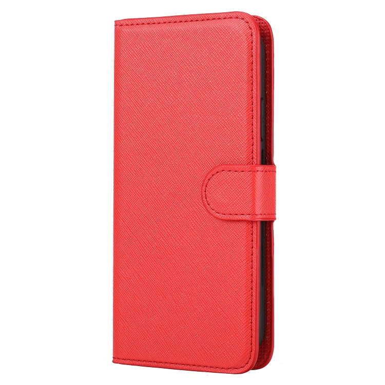 For iPhone X / XS Cross Texture Detachable Leather Phone Case